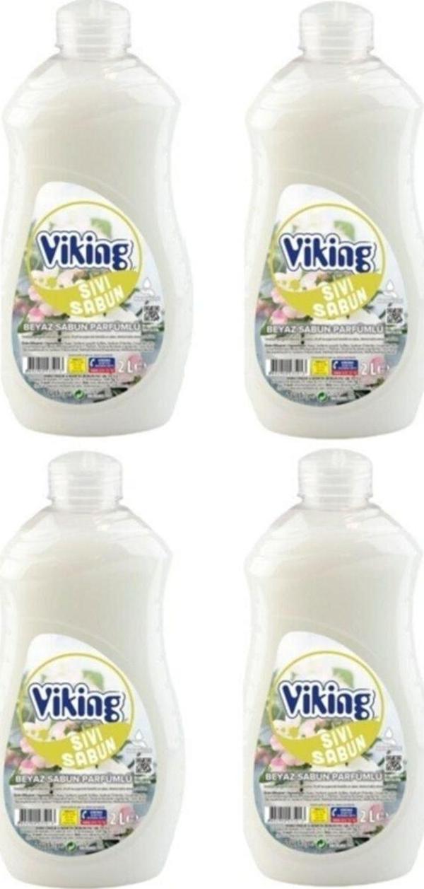 Viking Beyaz Sabun Kokulu Sıvı Sabun 2 Lt X 4 Adet - Image 1