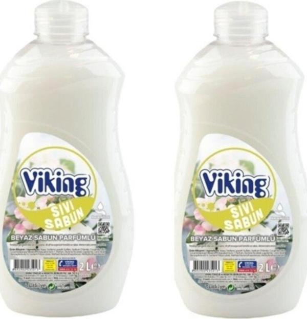 Viking Beyaz Sabun Kokulu Sıvı Sabun 2 Lt x 2 Adet - Image 1