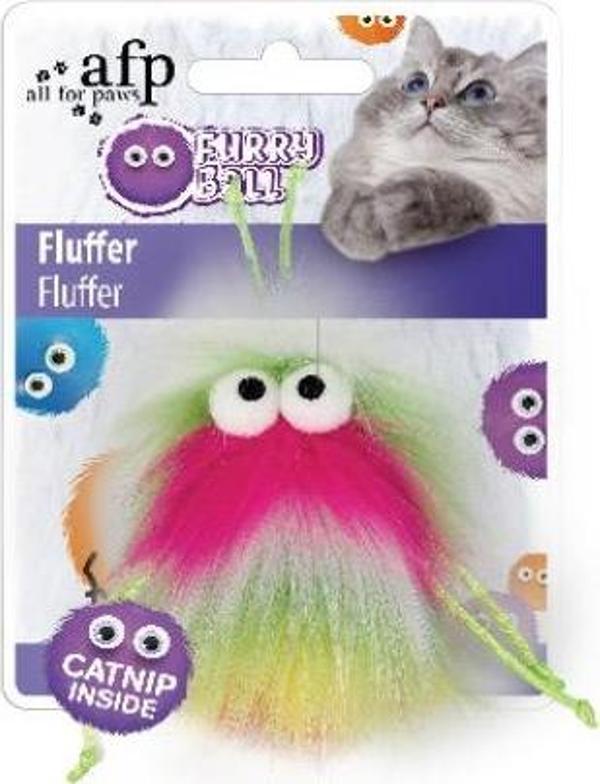 Afp Furry Ball - Tüylü Renkli Fare Oyuncak Pembe - Image 1