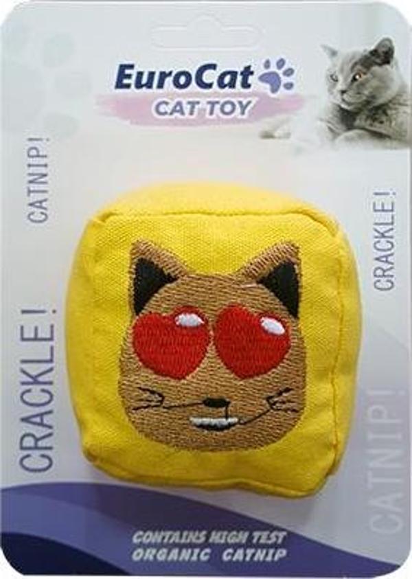 EuroCat Kedi Oyuncağı Kedi Suratlı Küp 6 cm - Image 1