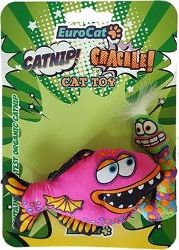 EuroCat Kedi Oyuncağı Yemli Pembe Balık 24 cm - Image 1