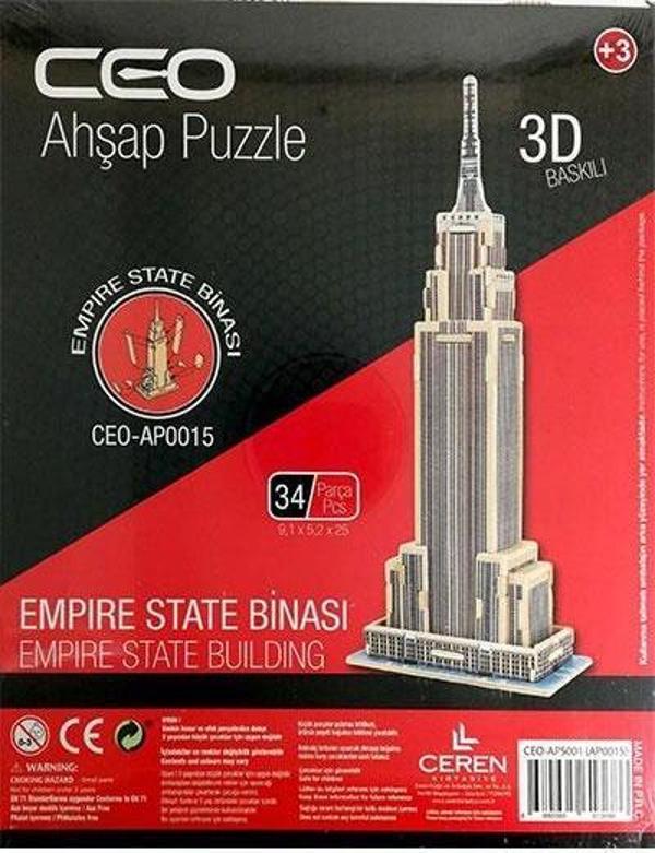 Ceo Ahşap Puzzle 34 Parça Empire State Binası - Image 1