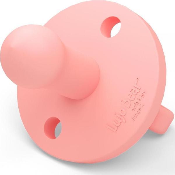 Lujobear Silikon Emzik Ve Diş Kaşıyıcı +6 Ay (Stage 2 ) D Pink - Image 1