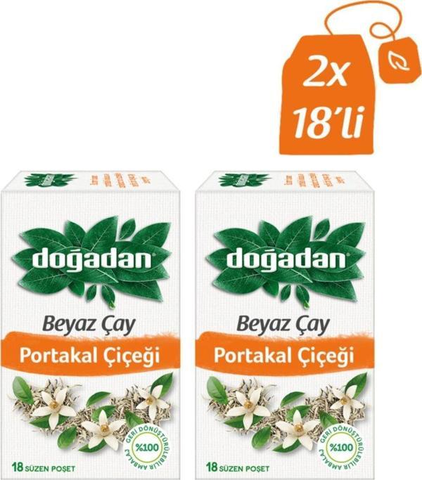 Doğadan Beyaz Çay Portakal Çiçekli 20’Li Bardak Poşet X2 - Image 1