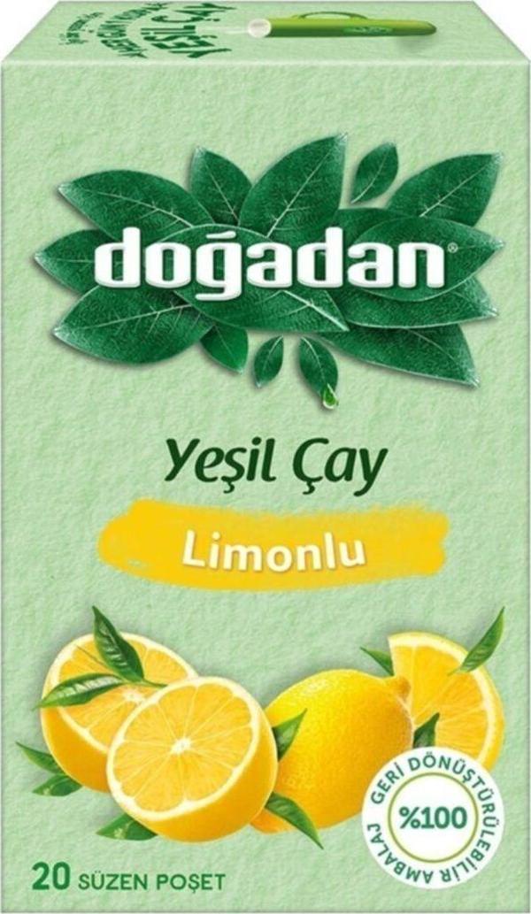 Doğadan Bhr Tem-Doğadan Yeşilçay Limonlu 20'Li Poşet - Image 1