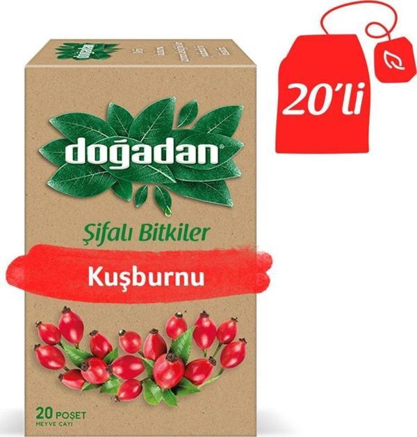 Doğadan Kuşburnu Poşet Çayı 20'Li - Image 1