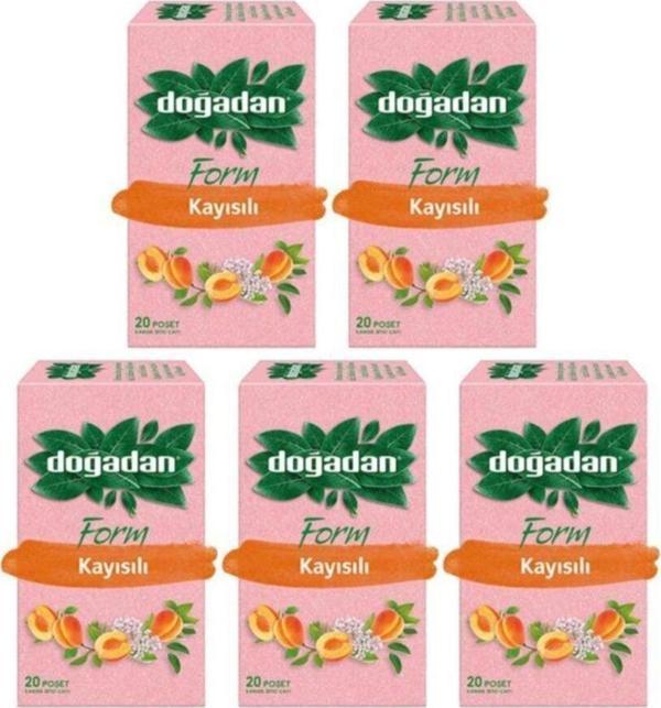 Doğadan Form Çay Kayısılı 20'Li X 5 Adet - Image 1