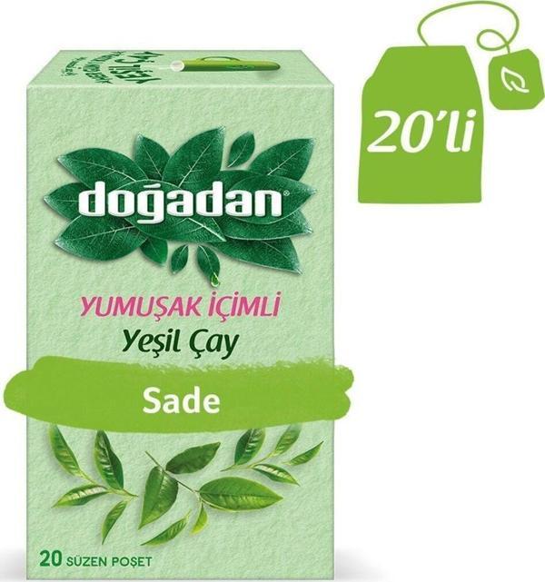 Doğadan Yumuşak Içimli Sade Yeşil Çay 20 Adet - Image 1