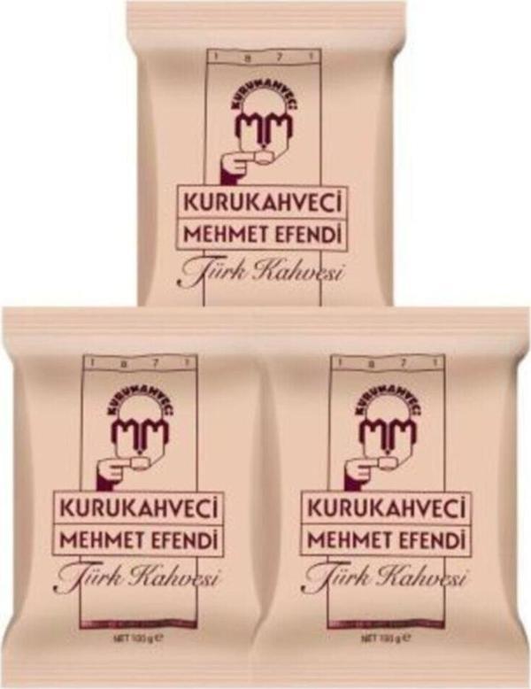 Kurukahveci Mehmet Efendi 3X100 Gr Türk Kahvesi - Image 1