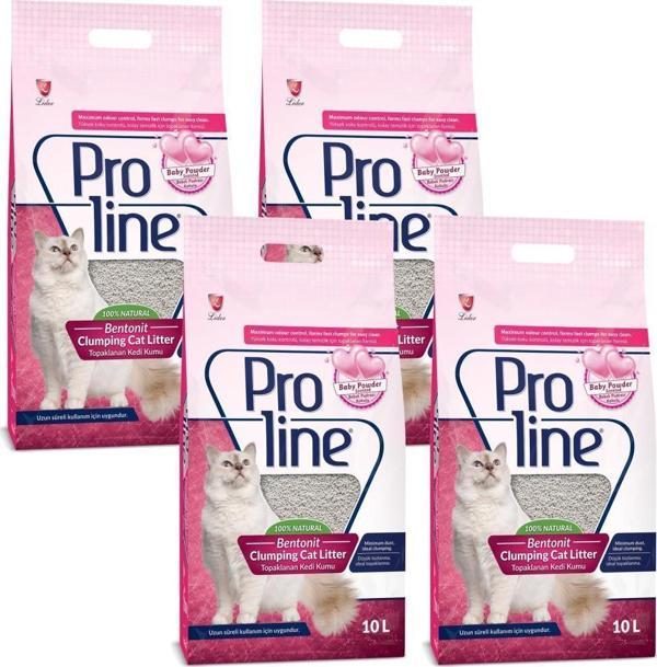 Proline Babypowder Kedi Kumu ParfüMLü 10 Lt 4 Adet - Image 1