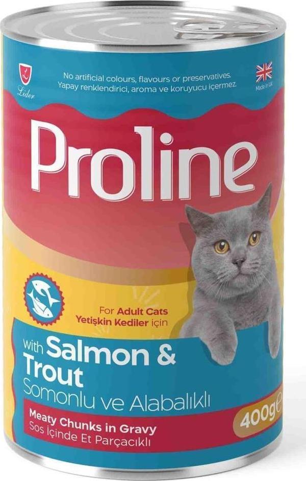 Proline Somonlu ve Alabalıklı Yetişkin Kedi Konservesi 400 Gr - Image 1