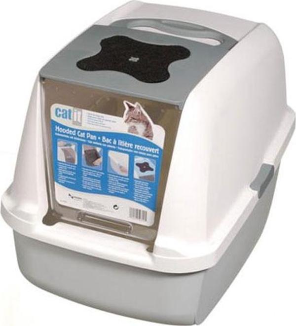 Catit Kapalı Kedi Tuvalet Kabini Gri - Image 1