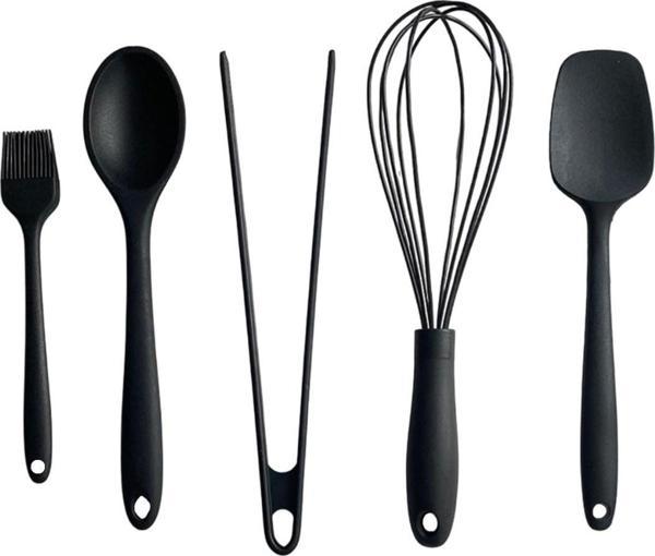 Evcimo Home Isıya Dayanıklı Yanmaz Yapışmaz 5 Parça Silikon Servis Seti - Image 1