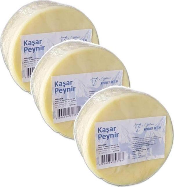 Niyazibey Çiftliği Taze Kaşar Peynir 400G 3Lü Paket Doğal Çiftlik Kaşarı - Image 1