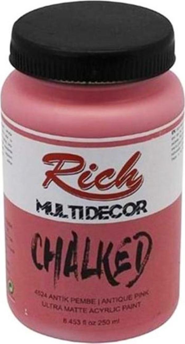 Rich Multi Decor Chalked Akrilik Boya Antik Pembe 250ml - Image 1
