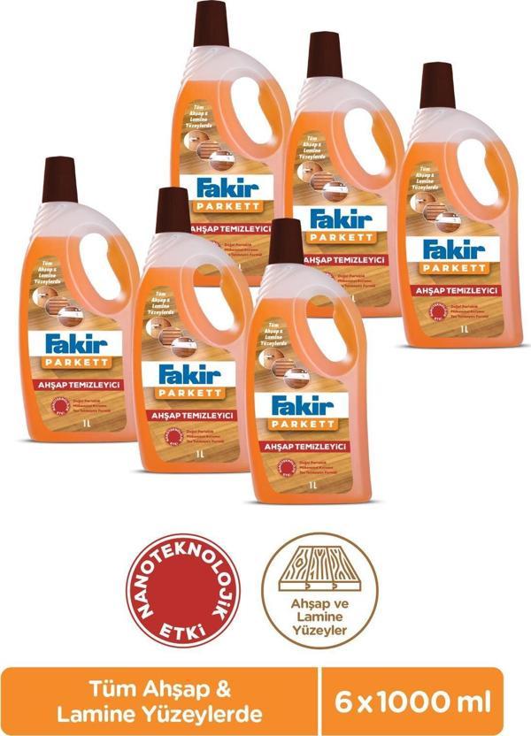 Fakir Parkett Nano Teknolojili Ahşap Temizleyici 1000ml x 6 Adet - Image 1