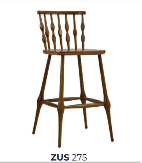 Sandalye 1917 Zus275 DAMLA KAFES Model Kayn Torna Ayak Cafe tip Ceviz Boya El Yapı - Image 1