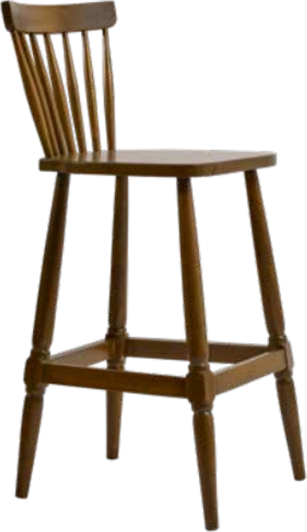 Sandalye 1922 Zus282 KAFES Model Yüksek CAFE/MUTFAK Kayın Oval Çıta Ceviz El yapı - Image 1
