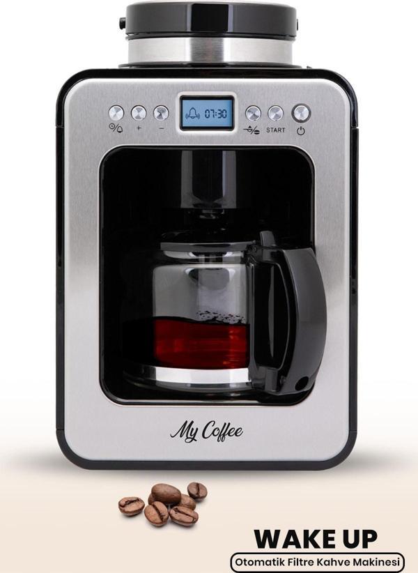 My Coffee Wake Up Dijital Zaman Ayarlı 2 İn 1 Öğütücülü Filtre Kahve Makinesi - Image 1
