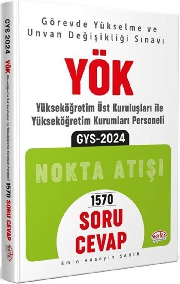 2024 GYS YÖK Nokta Atışı Soru Cevap - Editör Yayınevi - Image 1