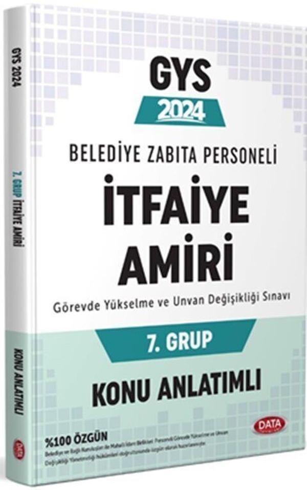 2024 Belediye İtfaiye Personeli İtfaiye Amiri 7. Grup GYS Konu Anlatımlı - Data Yayınları - Image 1