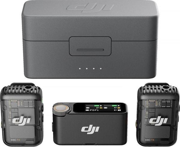 DJI Mic 2 (2 TX + 1 RX + Charging Case) 2'li Kablosuz Mikrofon (DJI Türkiye Karacasulu Garantili) - Image 1