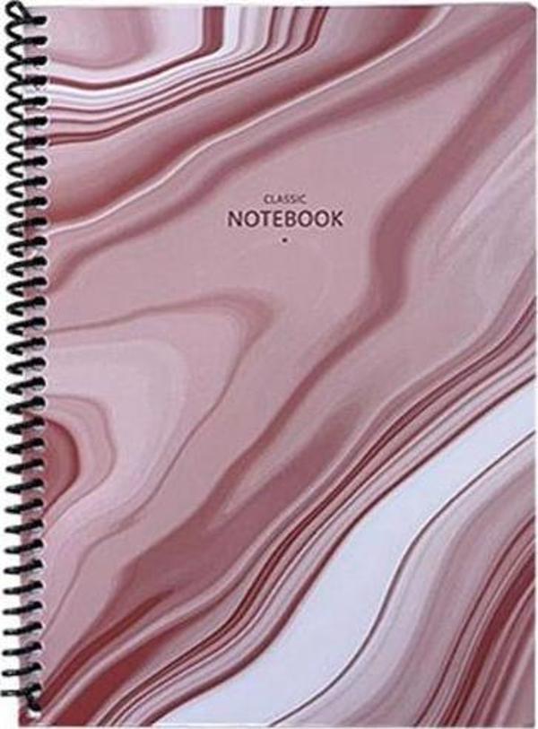 Keskin Color 16,5x22,5 80 Yaprak Kareli Karton Kapak Spiralli Classic Marbie - Image 1
