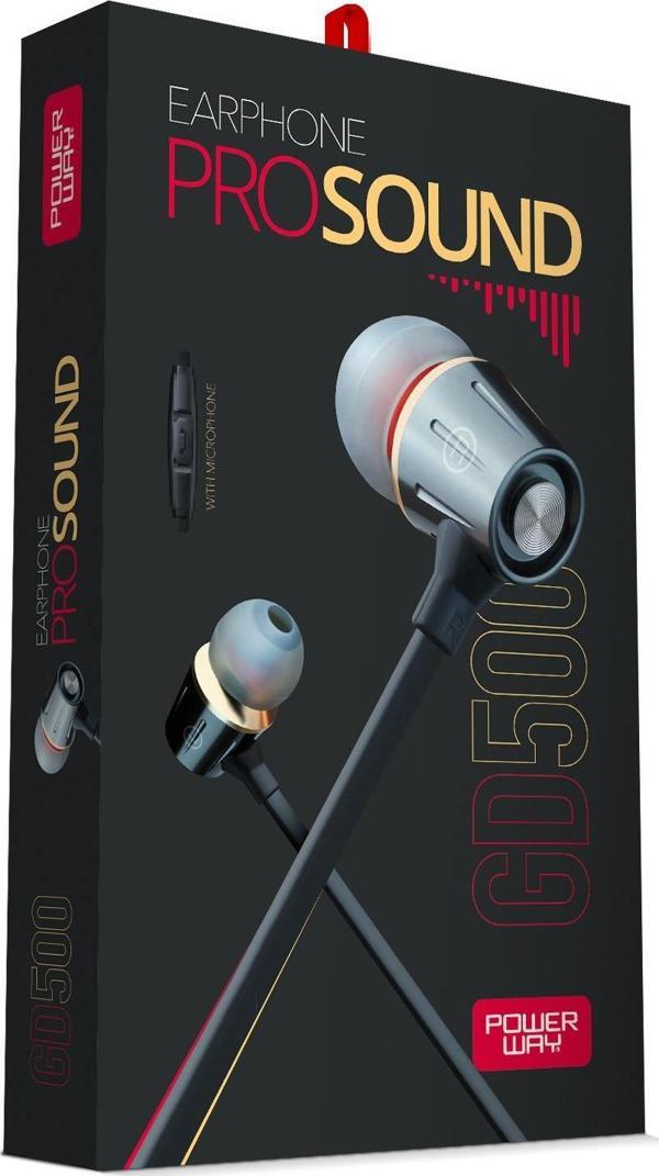 Gd500 Metal Surround Stereo Siyah Kulak Içi Kablolu Kulaklık - Image 1