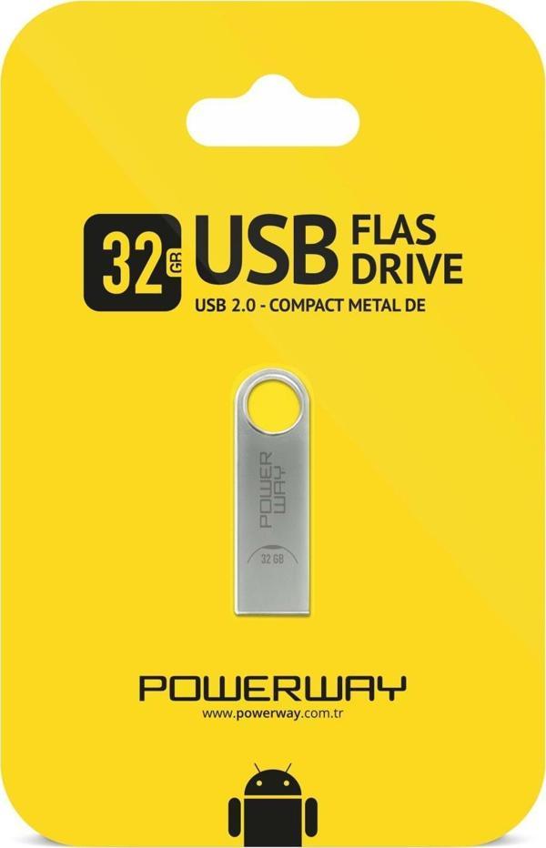 Powerway 32 GB Metal Usb Flash Bellek - Image 1