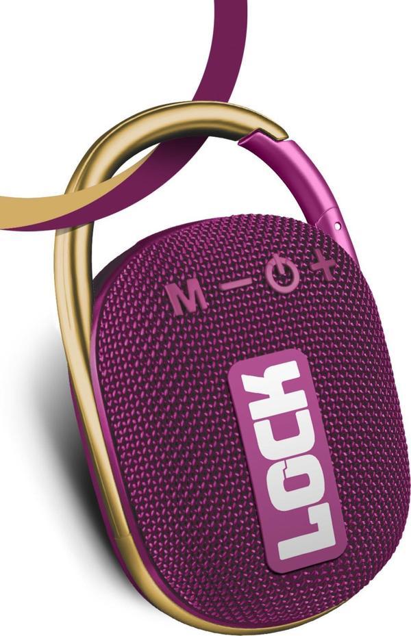 Powerway Lock Mor Taşınabilir Bluetooth Hoparlör Kilit Özellikli Yüksek Ses Gücü - Image 1