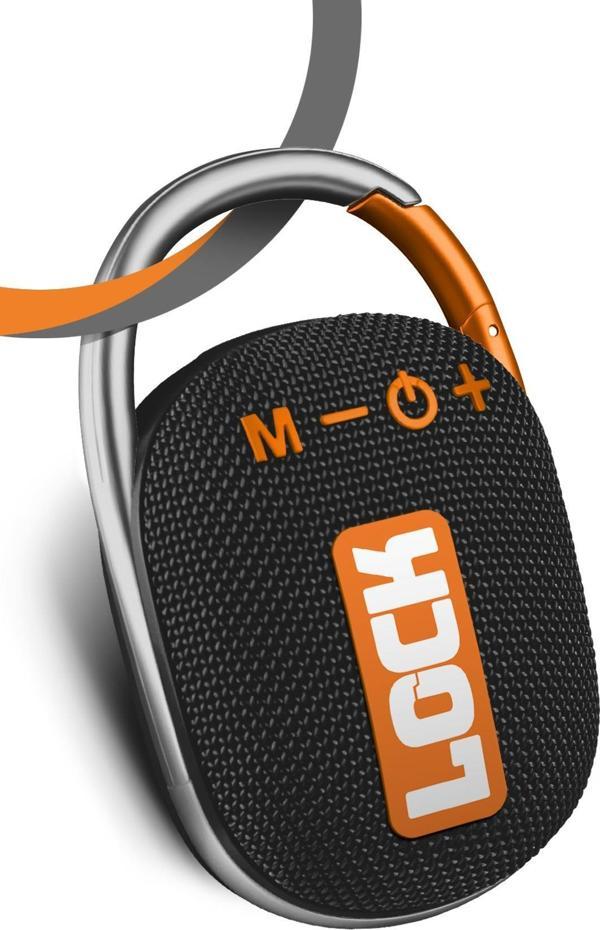 Powerway Lock Turuncu Taşınabilir Bluetooth Hoparlör Kilit Özellikli Yüksek Ses Gücü - Image 1