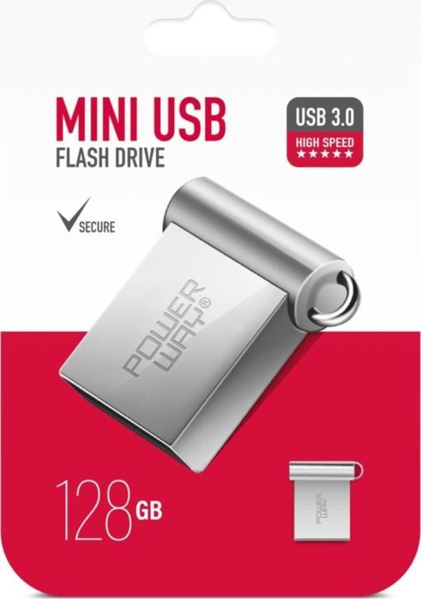 Powerway Mini 128 GB Metal Mini Usb Flash Bellek Usb 3.0 Yüksek Hızlı - Image 1