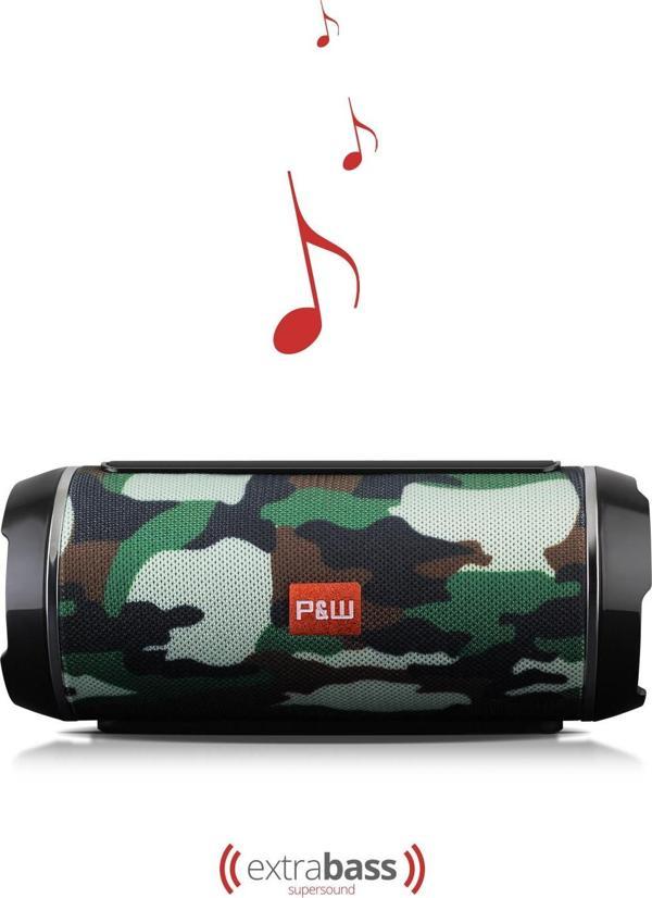 Wrx05 90 Db Sd Kart Aux Usb Girişli Kamuflaj Bluetooth Speaker Hoparlör Ses Bombası Fm Radyo - Image 1