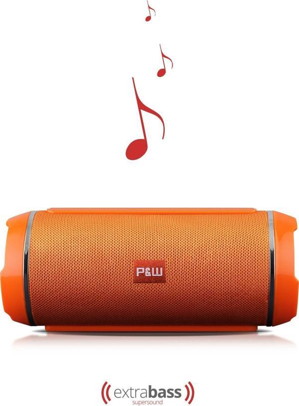 Wrx05 90 Db Sd Kart Aux Usb Girişli Turuncu Kablosuz Bluetooth Speaker Hoparlör Ses Bombası Fm Radyo - Image 1