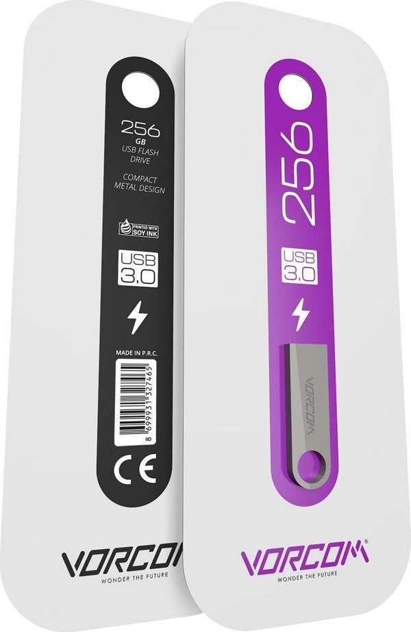 Vorcom 256 GB Usb Flash Bellek (Yüksek Hızlı) Metal Usb 3.0 Data Traveler Okuma Hızı Up to 100 MB/s - Image 1