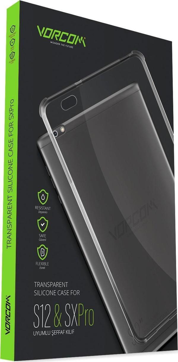 Vorcom S12 Ve Sxpro Tablet Uyumlu Şeffaf Kılıf - Image 1