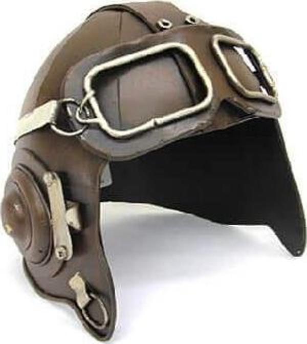 Dekoratif Metal Pilot Kaskı Biblo Hediyelik - Image 1