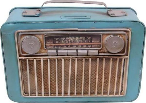 Dekoratif Metal Radyo Kumbaralı Hediyelik - Image 1