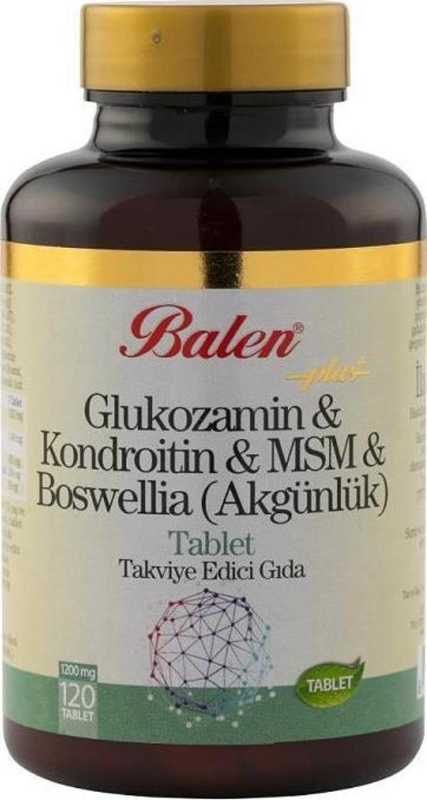 Balen Glukozamin & Kondroitin & MSM & Boswellia (Akgünlük) 1200 mg 120 Tablet - Image 1