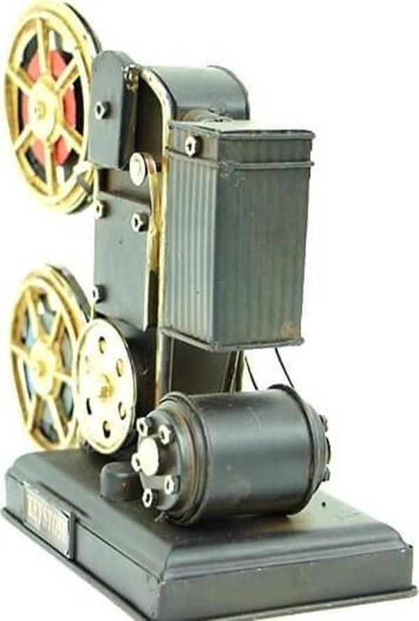 Dekoratif Metal Projektör Obje Biblo Vintage Hediyelik - Image 1