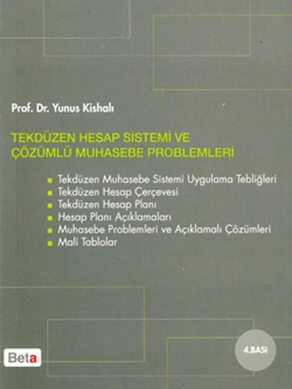 Tekdüzen Hesap Sistemi ve Çözümlü Muhasebe Problemleri - Beta Yayınları - Image 1