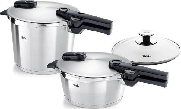 Fissler Vitaquick Premium 6 + 3,5 Lt Düdüklü Tencere Seti + Cam Kapak - Image 1