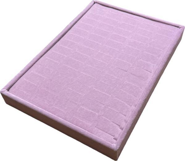 DOREKA 70 li Batırmalı Yüzük Tablası Pembe Kadife - Image 1