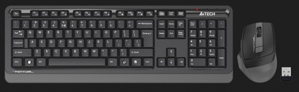A4 TECH FG1035, Gri, FSTYLER, Türkçe Q, Kablosuz, Klavye Mouse Set - Image 1