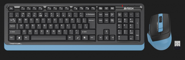 A4 TECH FG1035, Mavi, FSTYLER, Türkçe Q, Kablosuz, Klavye Mouse Set - Image 1