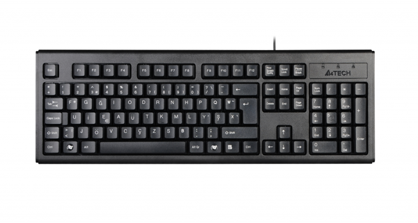 A4 TECH KM-720, Siyah, USB Kablolu, Türkçe F, Multimedya KLAVYE - Image 1