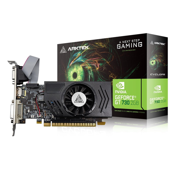 ARKTEK CYCLOPS, AKN730D3S2GL1, GT730, 2Gb, GDDR3, 128Bit, 1xD-Sub, 1xDVI, 1xHDMI Ekran Kartı - Image 1