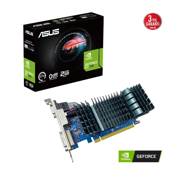 ASUS GT710-SL-2GD3-BRK-EVO 2Gb DDR3 64Bit  1xD-SUB 1xHDMI 1xDVI - Image 1
