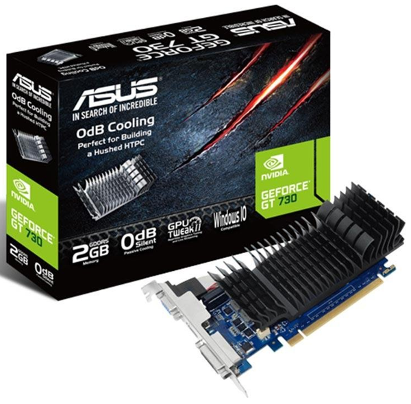ASUS GT730-SL-2GD5-BRK, 2Gb, GDDR5, 64Bit, 1xD-Sub, 1xDVI, 1xHDMI Ekran Kartı - Image 1