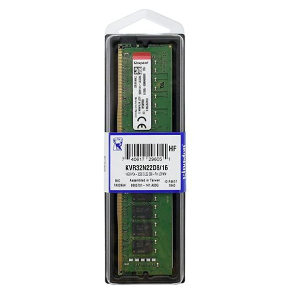 KINGSTON KVR32N22D8/16 16Gb, 3200Mhz, DDR4, CL22, Desktop RAM - Image 1
